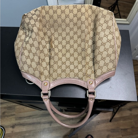 GUCCI CHAINS CANVAS TOTE BAG - Picture 3 of 4